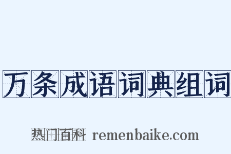 万条成语词典组词是什么意思的图片